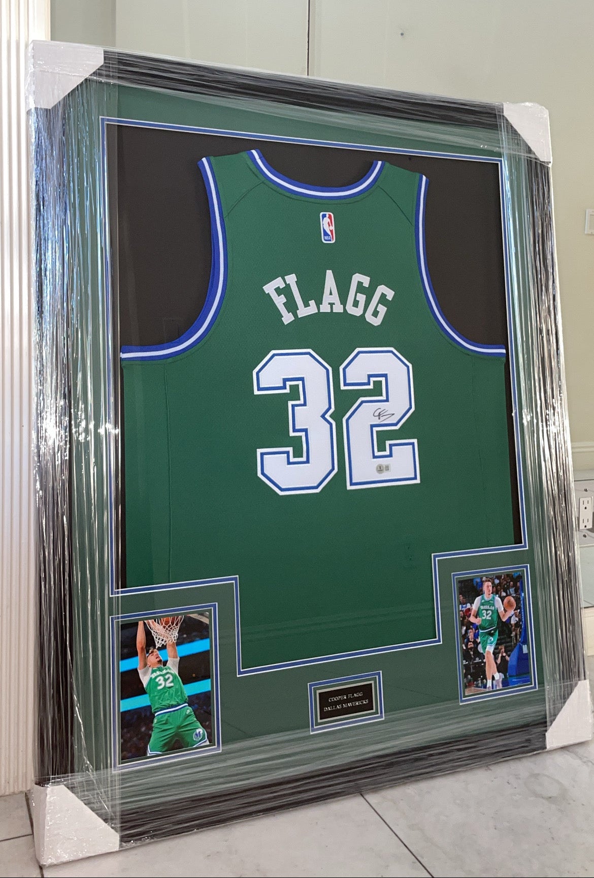 Cooper Flagg Autographed Framed Mavericks Jersey – Beckett Authenticated