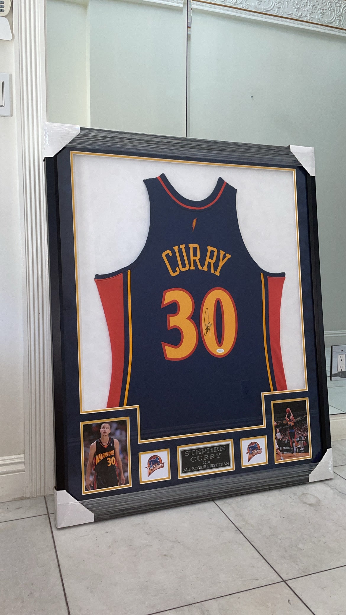 Steph Curry Autographed Rookie Jersey Authenticated By JSA