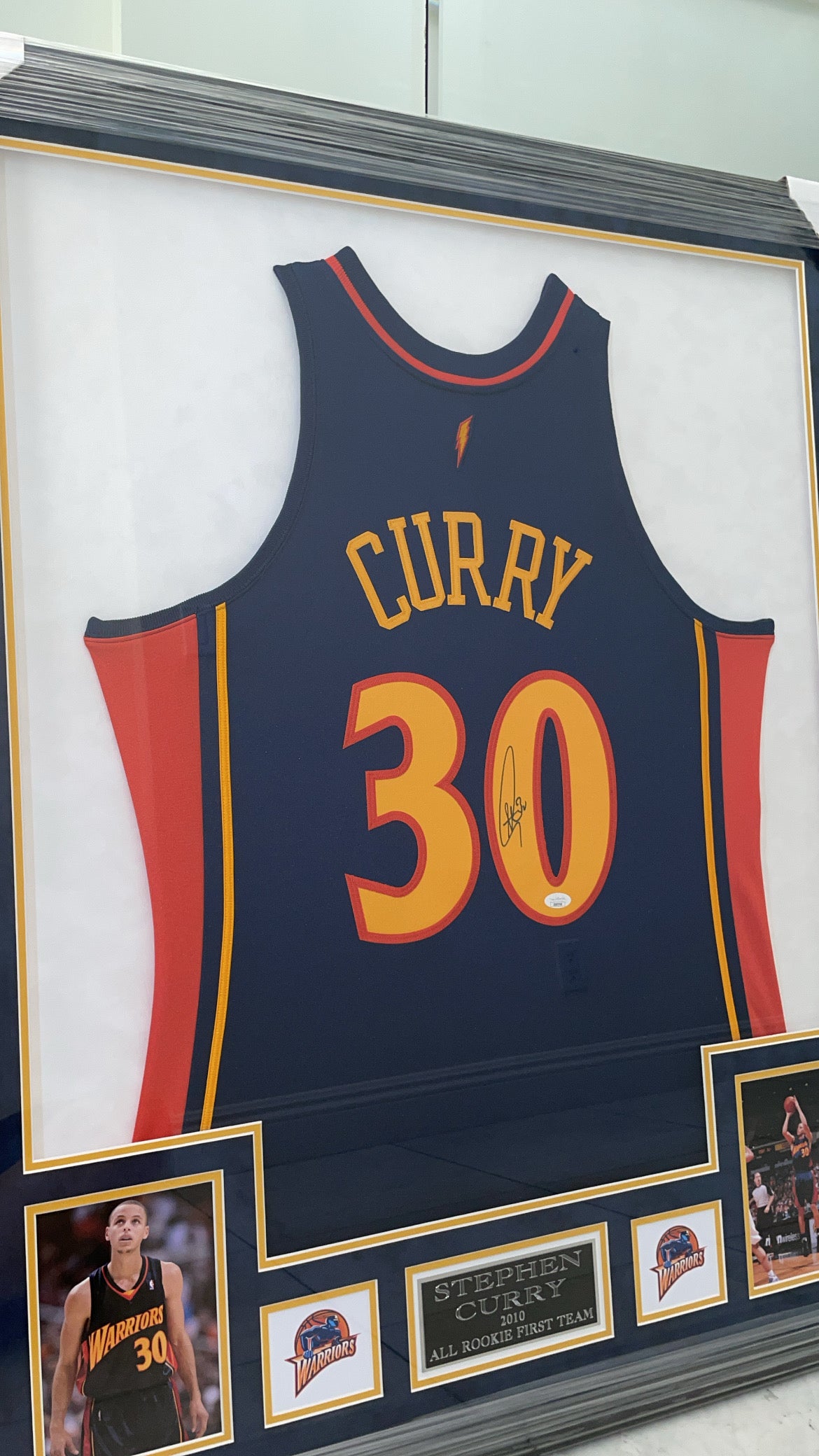 Steph Curry Autographed Rookie Jersey Authenticated By JSA
