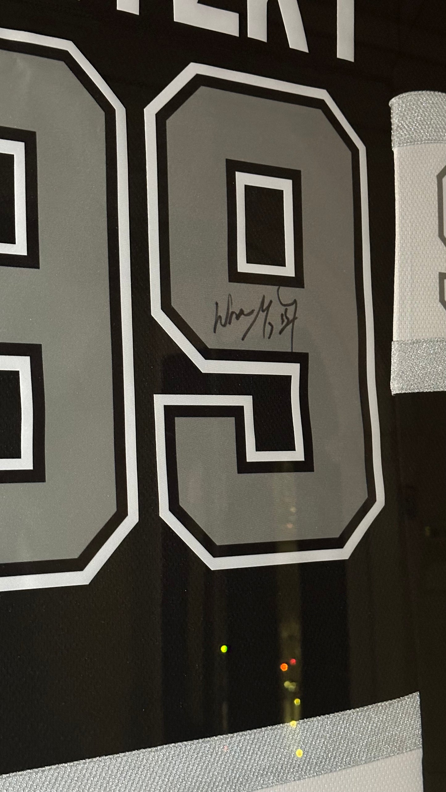 Wayne Gretzky Autographed Framed Jersey Authenticated by JSA