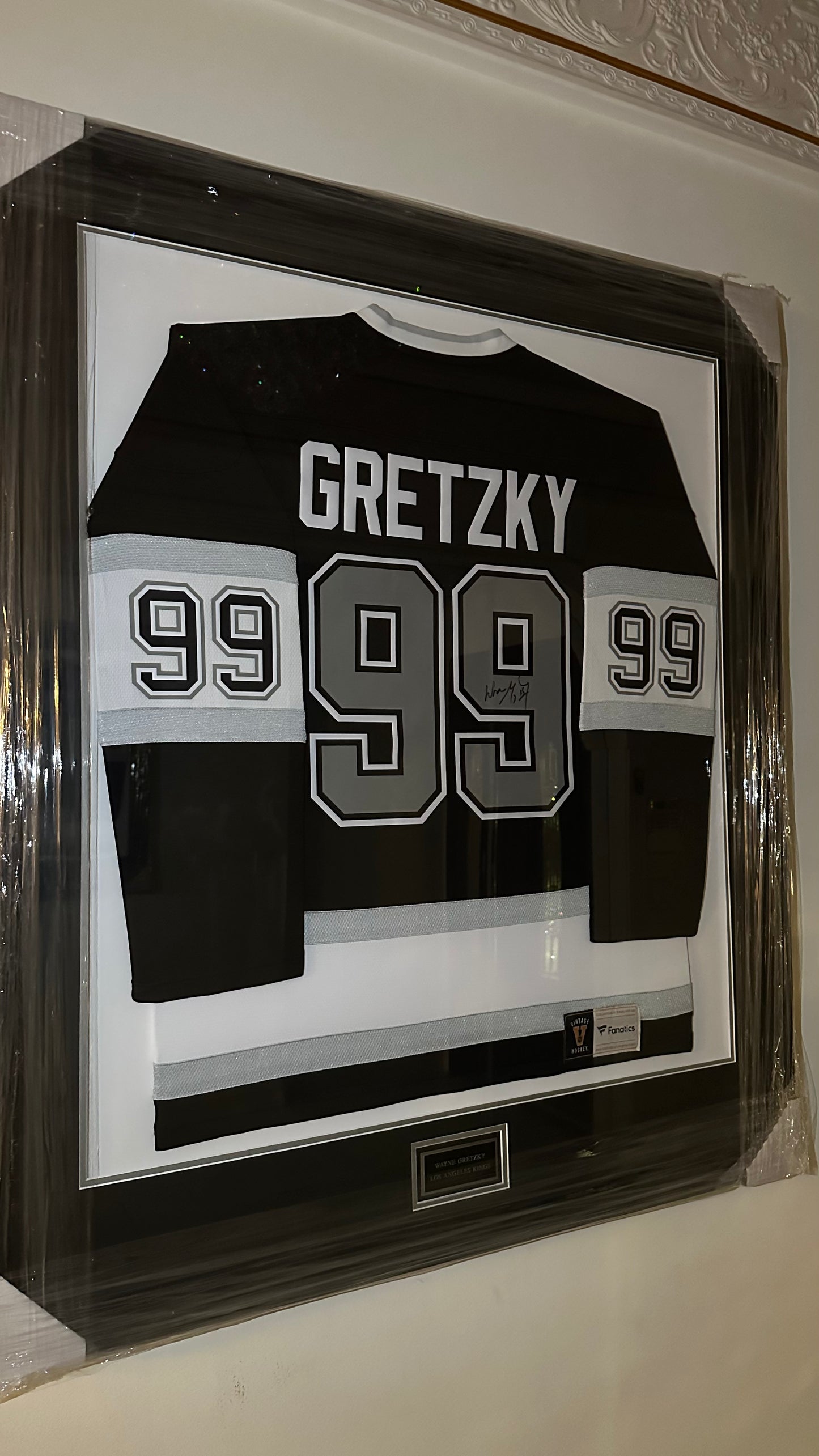 Wayne Gretzky Autographed Framed Jersey Authenticated by JSA