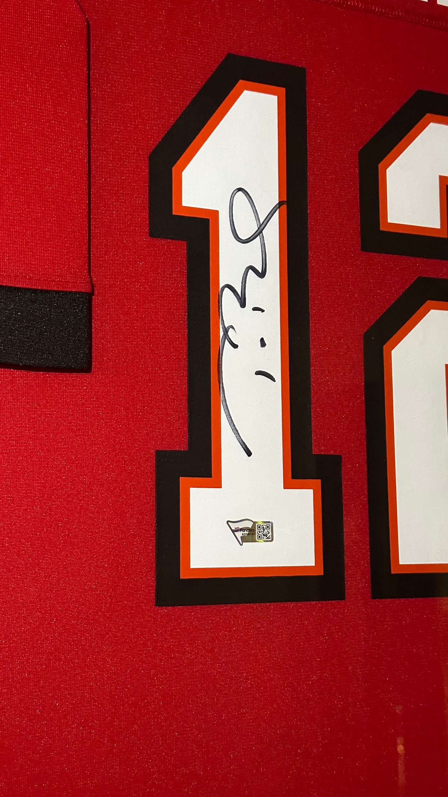 Tom Brady Autographed Framed Buccaneers Jersey Authenticated by Fanatics