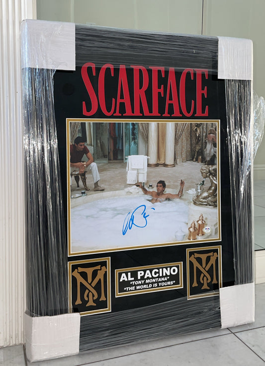 Al Pacino Autographed Framed Scarface Photo – PSA Authenticated