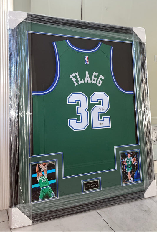 Cooper Flagg Autographed Framed Mavericks Jersey – Beckett Authenticated