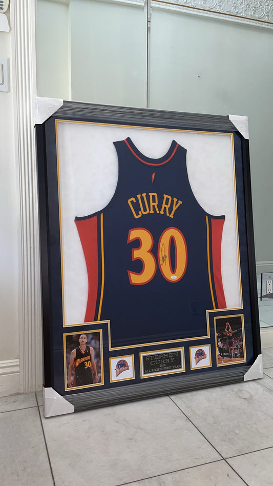 Steph Curry Autographed Rookie Jersey Authenticated By JSA